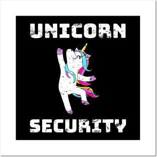 Unicorn Security Funny Gift Distress Design Posters and Art